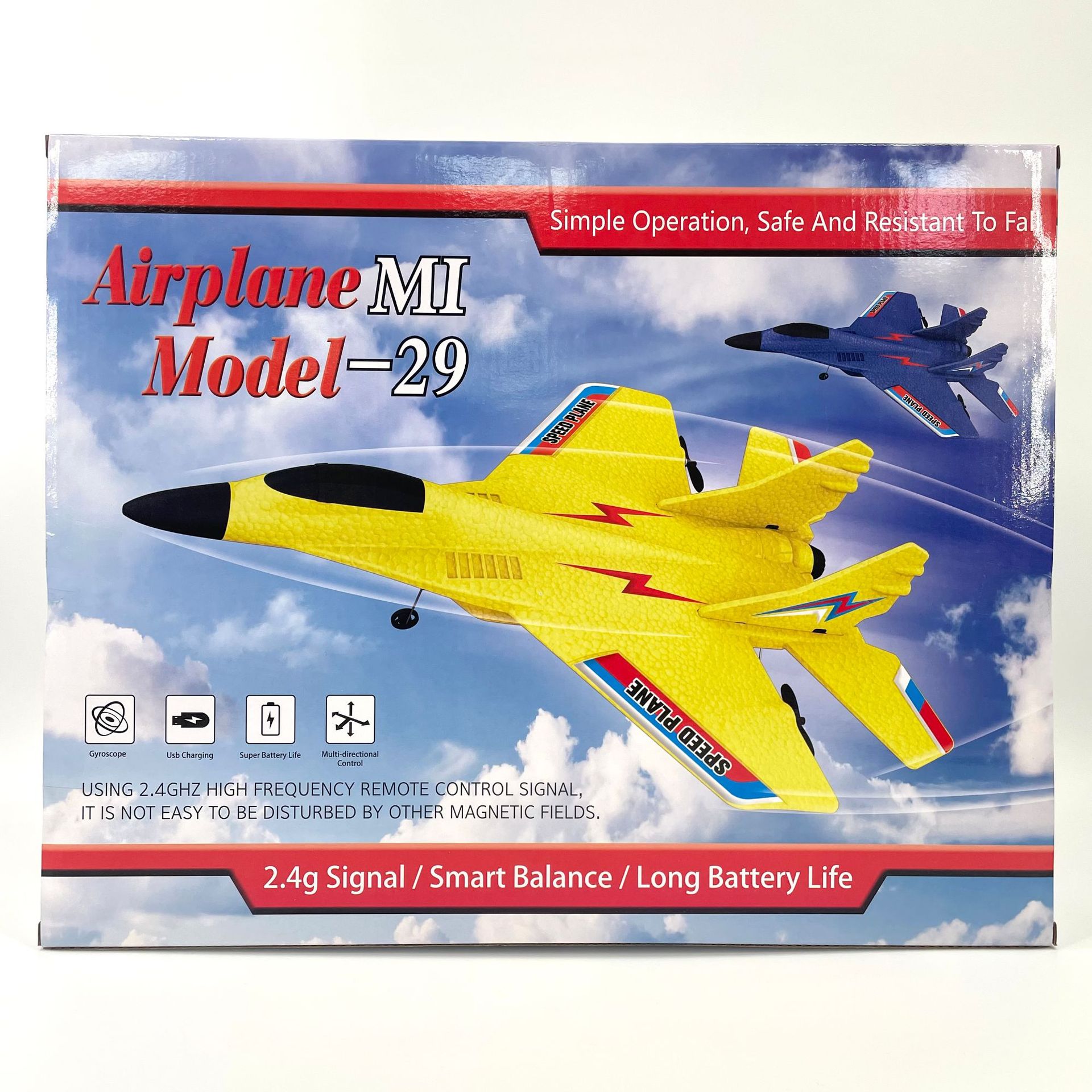 Internet Celebrity Children's Toy Aircraft Model Land and Air Model Aircraft Remote Control Bubble Plane Glider Drop-Resistant Remote Control War Generation