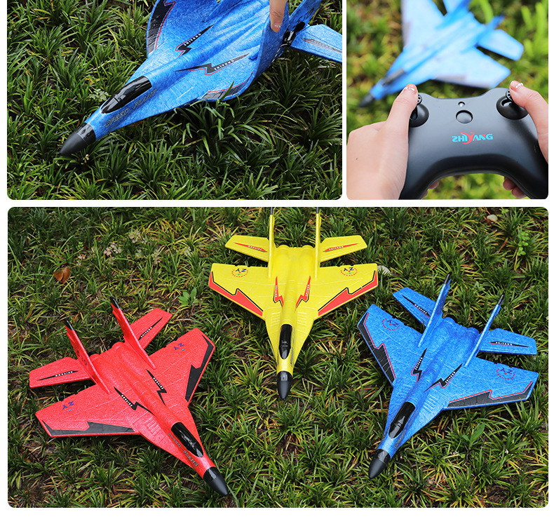 Zhiyang Toy Remote Control Aircraft Fighter MiG 530 Aircraft Model Bubble Plane Remote Control Glider Drop-Resistant Zhiyang Toy Remote Control Aircraft Fighter MiG 530 Aircraft Model Bubble Plane Remote Control Glider Drop-Resistant