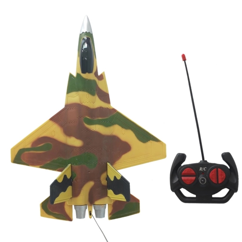 Children's Plane Toy Four-Channel Remote Control Fighter Aviation Model Toy Land Running Belt Light Gift Set