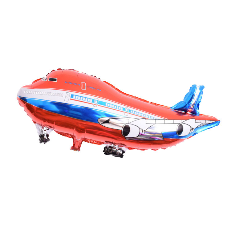 Children's Birthday Decoration Passenger Plane Balloon Baby Party Arrangement Aluminum Foil Balloon Cartoon Aircraft Toy Aluminum Film Balloon