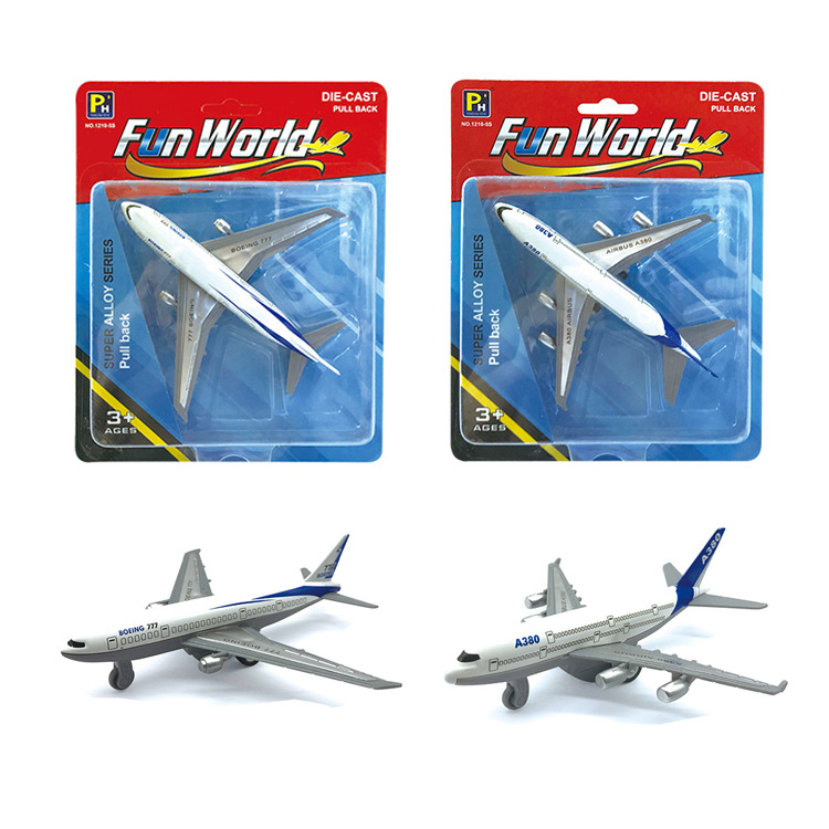 Wholesale Foreign Trade Children&#039;s Toy Aircraft Alloy Warrior Passenger Plane Boeing Airbus Aircraft Model Toy Gifts