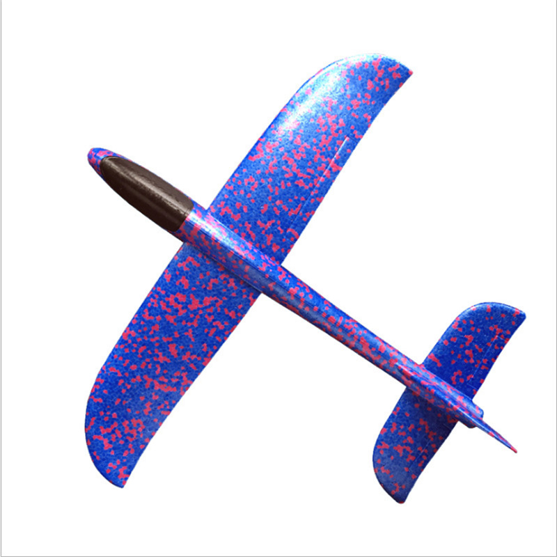Factory Wholesale Toy Model Bubble Plane 48cm Hand Throw Plane Model Airplane Children Glider Luminous Toys