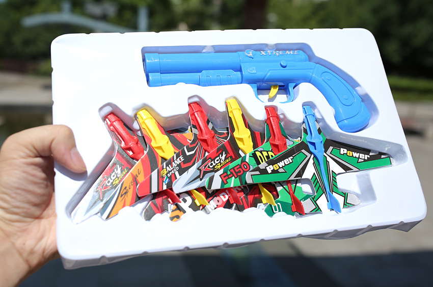 Internet Celebrity Foam Ejection Aircraft Outdoor Toy Boy Ejection Pistol Bubble Plane Glider Stall Supply