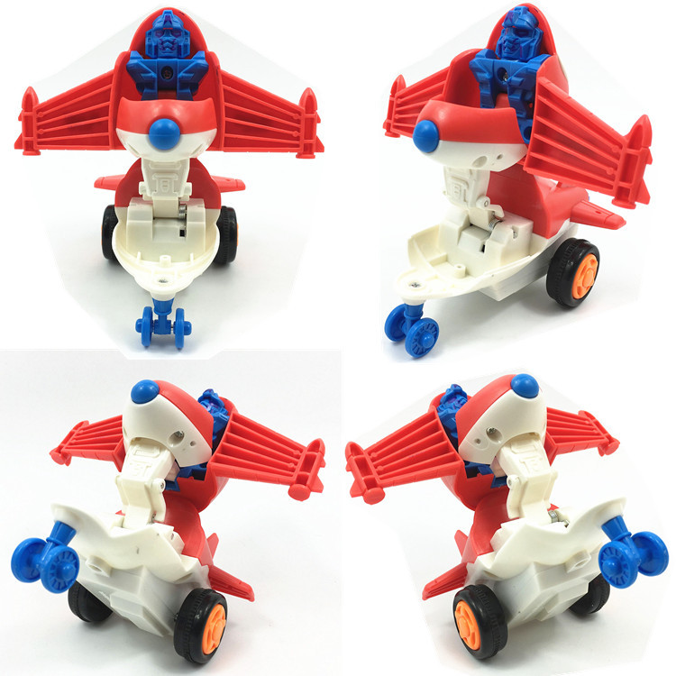 Collision Deformation Small Aircraft Inertial Aircraft Man Deformation Robot Children's Aircraft Model Toy Plane Toy