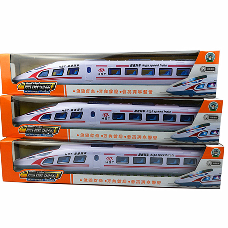 Children's Electric Universal Wheel CRH Harmony Locomotive Toy Light Music Simulation High-Speed Rail Motorcoach Train Model