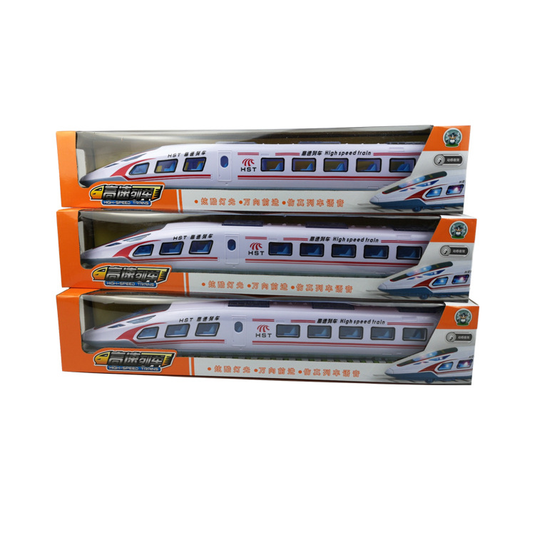 Children's Electric Universal Wheel CRH Harmony Locomotive Toy Light Music Simulation High-Speed Rail Motorcoach Train Model