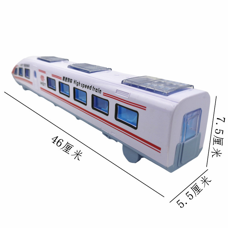 Children's Electric Universal Wheel CRH Harmony Locomotive Toy Light Music Simulation High-Speed Rail Motorcoach Train Model