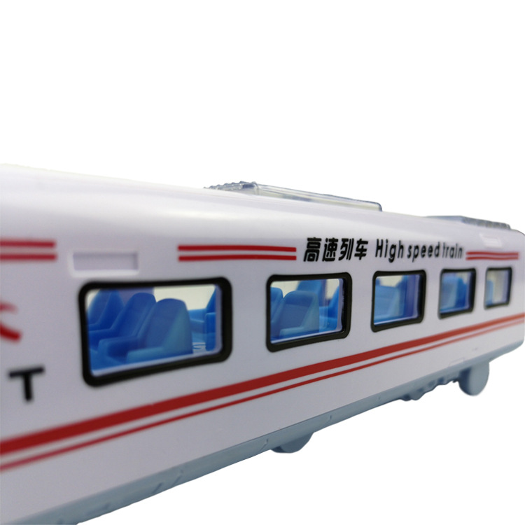 Children's Electric Universal Wheel CRH Harmony Locomotive Toy Light Music Simulation High-Speed Rail Motorcoach Train Model