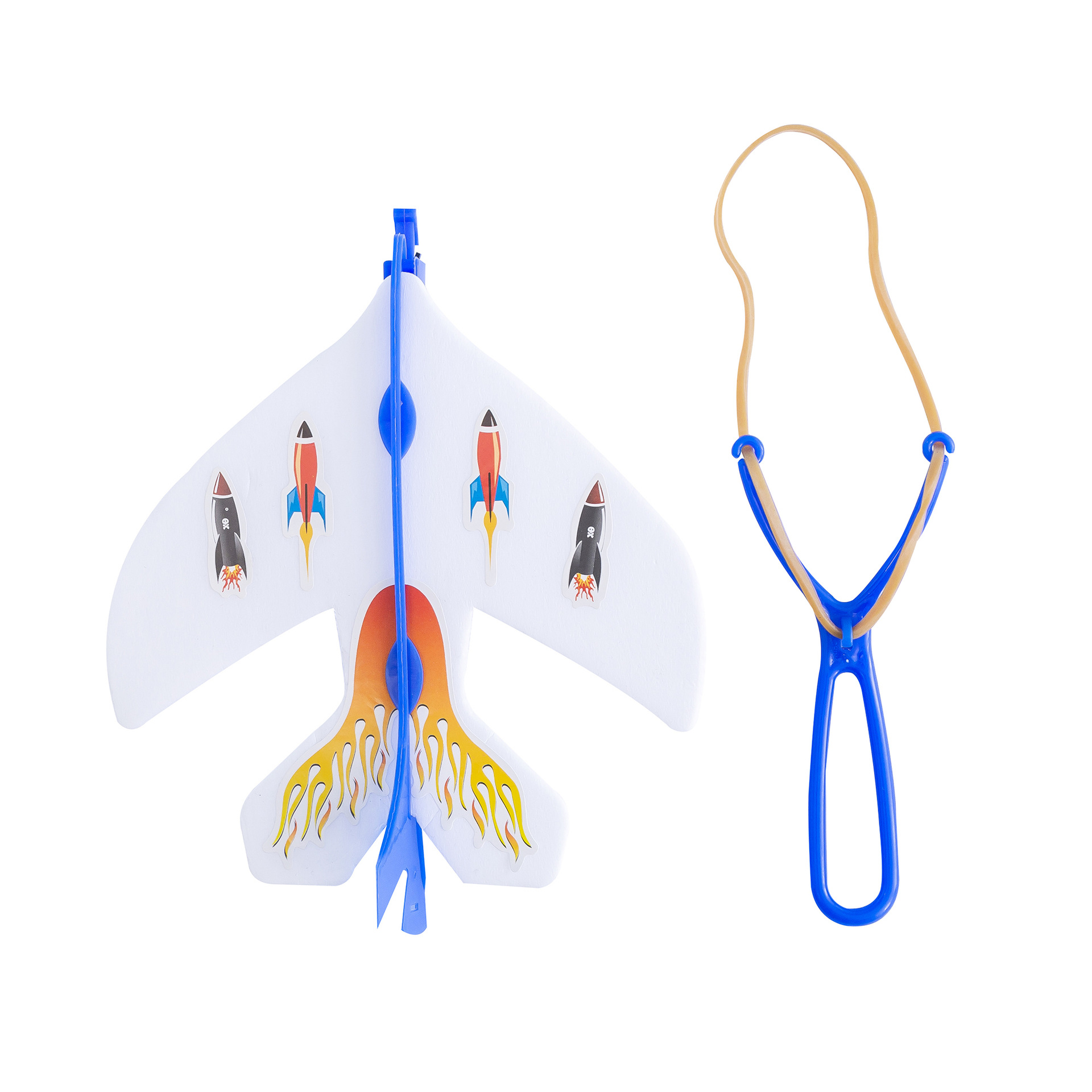 Light-Emitting Slingshot Catapult Plane Square Stall Catapult Light-Emitting Toy Flash Elastic Plane Children Outdoor Toy