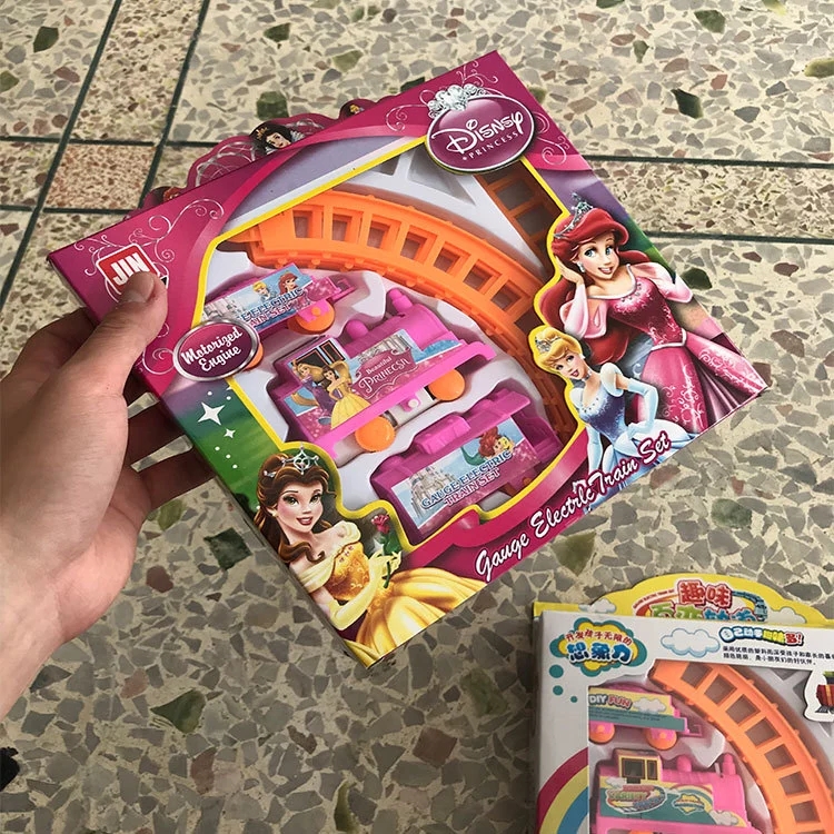 877 Toy Railway Children&#039;s Boy Gift Toy Racing Stall Wholesale Small Train Electric Puzzle DIY Track
