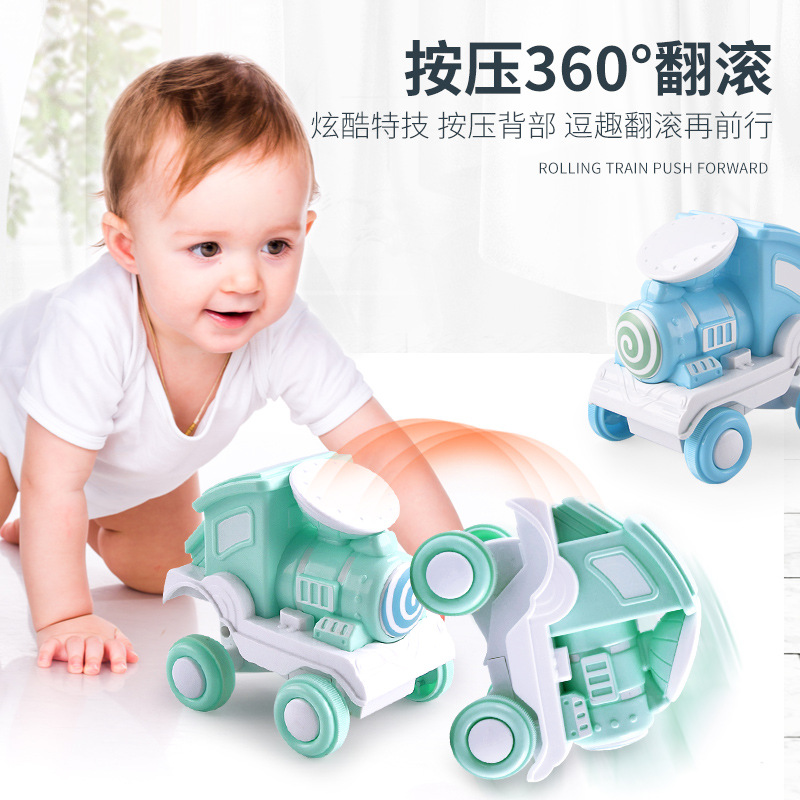 One Piece Dropshipping Best-Seller on Douyin Press Stunt Tilting Small Train Train Toy