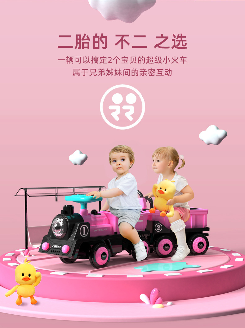Children's Electric Train Self-Driving Battery Car Four-Wheel Double Drive Telecontrol Car Men and Women Baby's Toy Car Children's Electric Train Self-Driving Battery Car Four-Wheel Double Drive Telecontrol Car Men and Women Baby's Toy Car