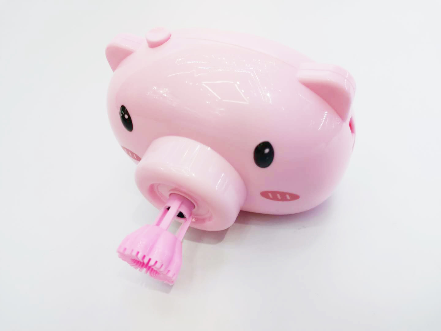Web Celebrity Hot Style Piggy Camera Bubble Electric Light Music Bubble Gun Two Color Mix