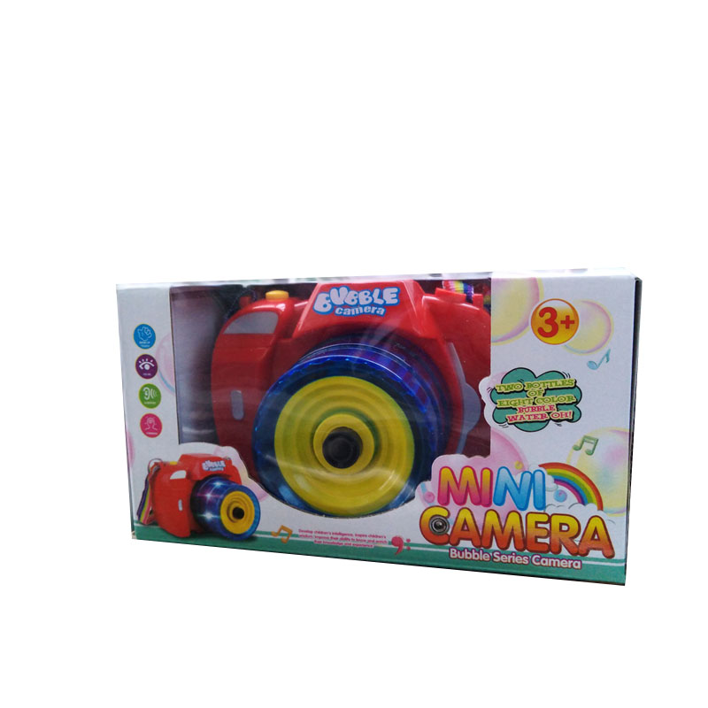Automatic bubble gun lighting music electric bubble blowing magic camera