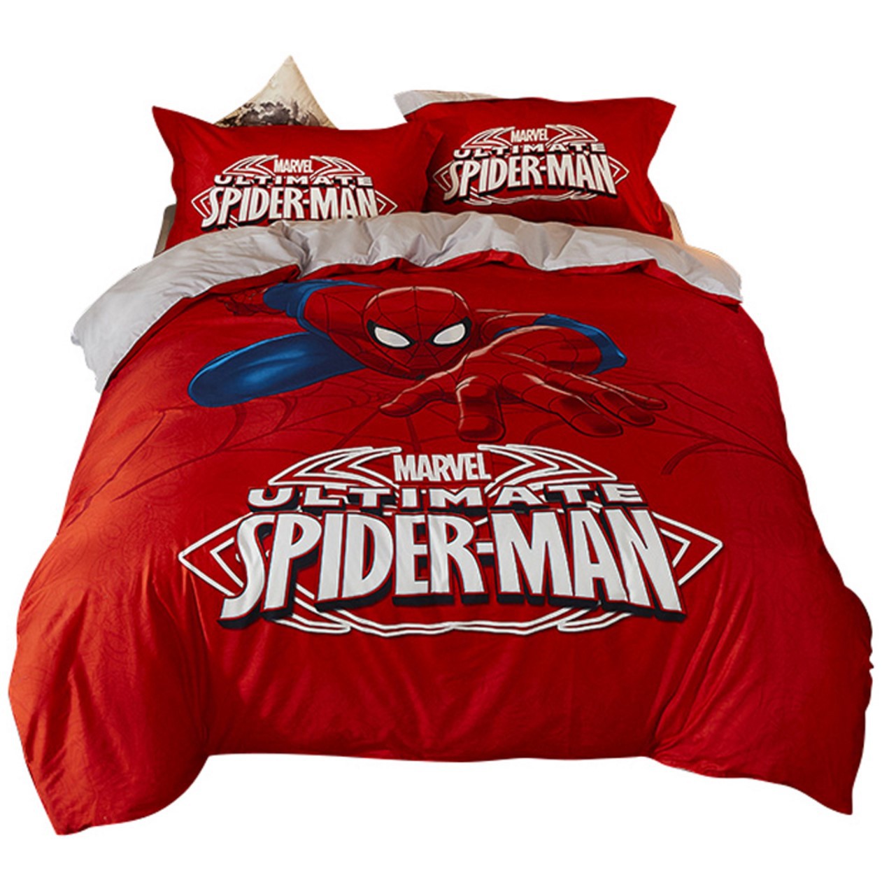 Cartoon Children's Bedding Pure Cotton Spider-Man Student Dormitory Four-Piece Quilt Cover 1.5 Cartoon Children's Bedding Pure Cotton Spider-Man Student Dormitory Four-Piece Quilt Cover 1.5