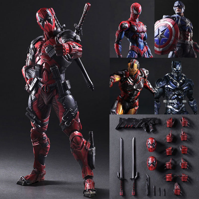 PA Modified Steel Spider-Man Hand-Made Deadpool Toy Avengers 4 Reconnection Captain America Model Puppet
