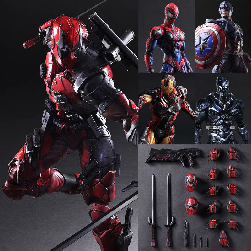 PA Modified Steel Spider-Man Hand-Made Deadpool Toy Avengers 4 Reconnection Captain America Model Puppet