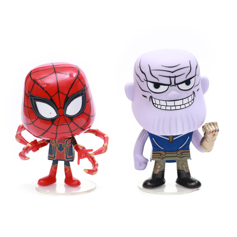 Avengers Q spider-man thanos deadpool wolverine hands out a model toy mix Avengers Q spider-man thanos deadpool wolverine hands out a model toy mix