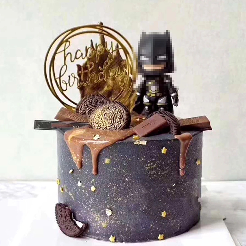 Cute Avengers Cake Decoration Cartoon Garage Kit Toy Model Doll Steel Spider-Man Cake Decoration