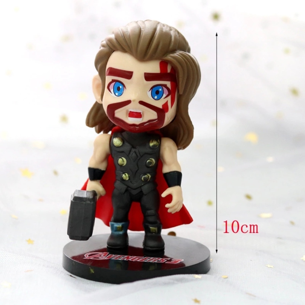 Cute Avengers Cake Decoration Cartoon Garage Kit Toy Model Doll Steel Spider-Man Cake Decoration