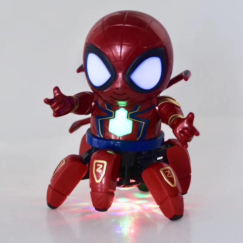Tik Yin new Taiwan light music electric dance six claw spider-man robot toy avengers Tik Yin new Taiwan light music electric dance six claw spider-man robot toy avengers