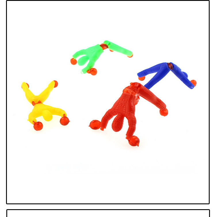 Small Wall Climbing Spider Hero Sticky Spider-Man Wall Climbing Superman Rubber Wall Climbing Man Toy Stall Supply Hot Sale