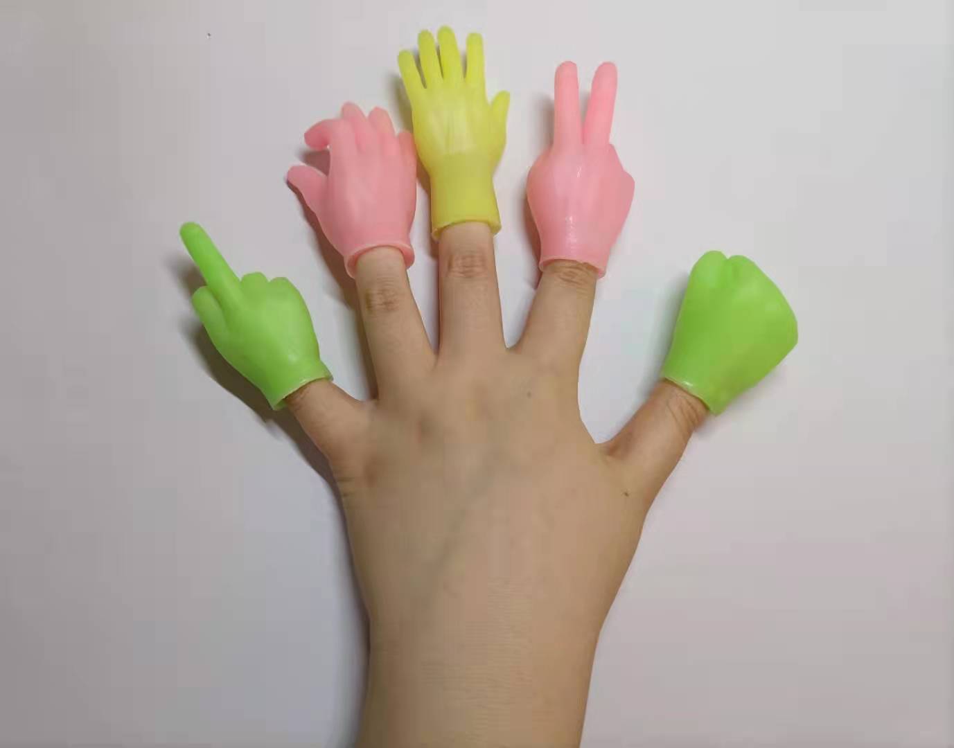 Tiktok Cat Petting Finger Stall Funny Color Rubber Silicone Barbie Little Finger Model Massage Pet Supplies