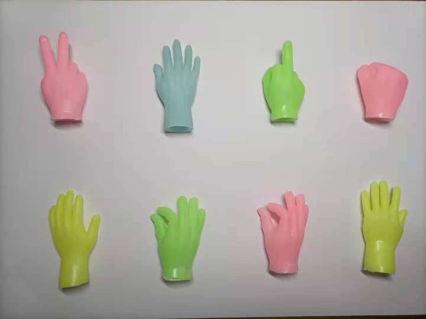 Tiktok Cat Petting Finger Stall Funny Color Rubber Silicone Barbie Little Finger Model Massage Pet Supplies