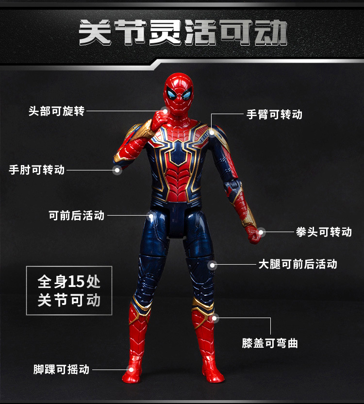 Genuine Marvel Avengers Movable Model Hand-Made Steel Spider-Man Killer Transformation Doll Toy Genuine Marvel Avengers Movable Model Hand-Made Steel Spider-Man Killer Transformation Doll Toy