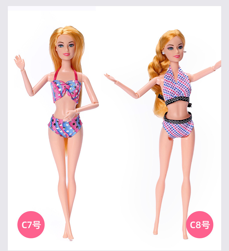 11-Inch Barbie Doll Clothes 30cm Doll Wearable Swimsuit Bikini Suit Fashion Toy Costume Wholesale 11-Inch Barbie Doll Clothes 30cm Doll Wearable Swimsuit Bikini Suit Fashion Toy Costume Wholesale