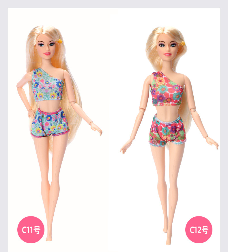 11-Inch Barbie Doll Clothes 30cm Doll Wearable Swimsuit Bikini Suit Fashion Toy Costume Wholesale 11-Inch Barbie Doll Clothes 30cm Doll Wearable Swimsuit Bikini Suit Fashion Toy Costume Wholesale