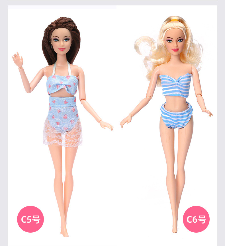 11-Inch Barbie Doll Clothes 30cm Doll Wearable Swimsuit Bikini Suit Fashion Toy Costume Wholesale 11-Inch Barbie Doll Clothes 30cm Doll Wearable Swimsuit Bikini Suit Fashion Toy Costume Wholesale