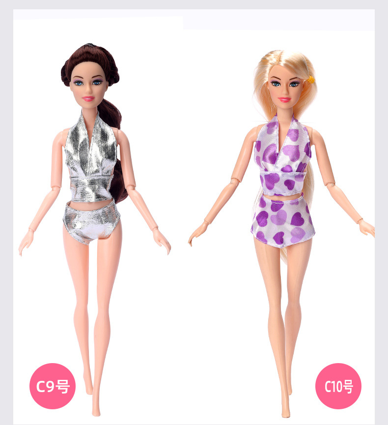 11-Inch Barbie Doll Clothes 30cm Doll Wearable Swimsuit Bikini Suit Fashion Toy Costume Wholesale 11-Inch Barbie Doll Clothes 30cm Doll Wearable Swimsuit Bikini Suit Fashion Toy Costume Wholesale