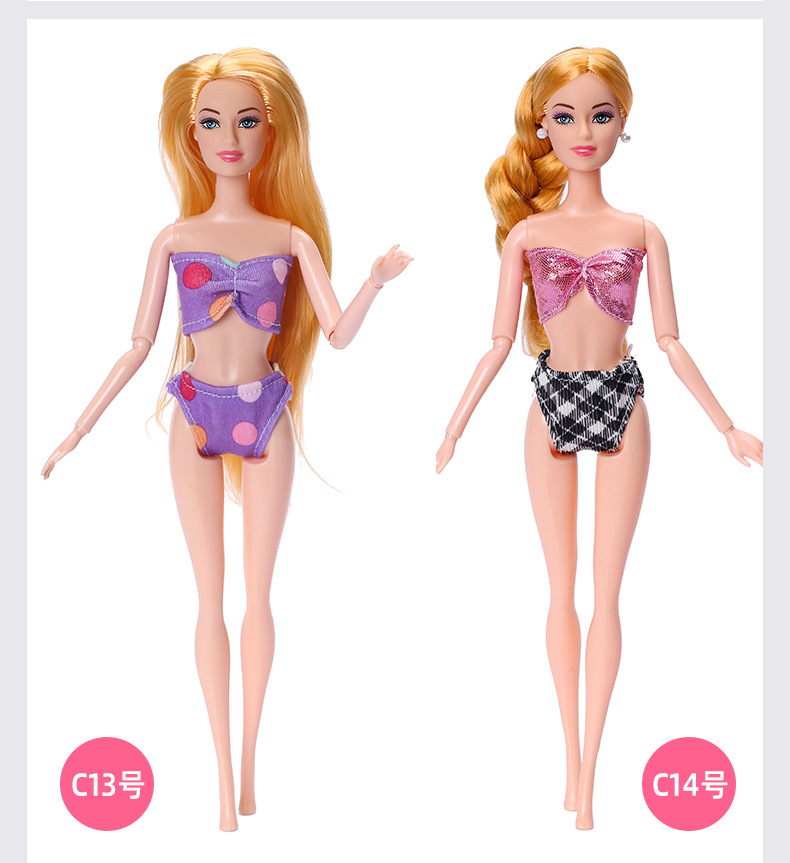 11-Inch Barbie Doll Clothes 30cm Doll Wearable Swimsuit Bikini Suit Fashion Toy Costume Wholesale 11-Inch Barbie Doll Clothes 30cm Doll Wearable Swimsuit Bikini Suit Fashion Toy Costume Wholesale