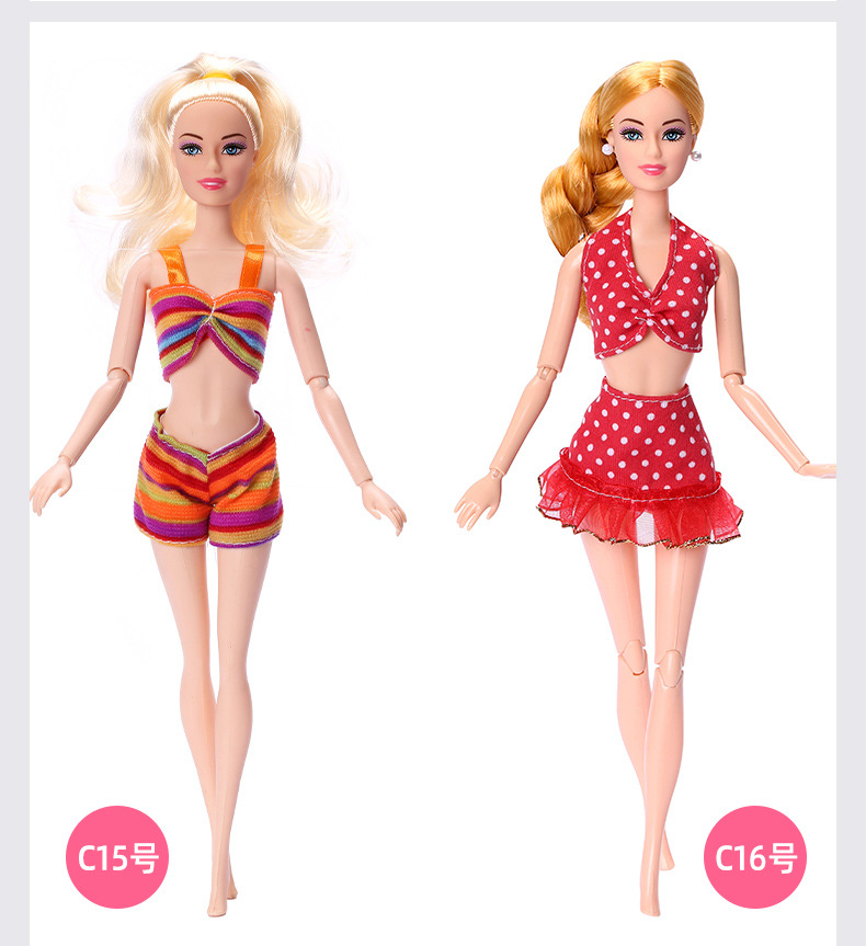 11-Inch Barbie Doll Clothes 30cm Doll Wearable Swimsuit Bikini Suit Fashion Toy Costume Wholesale 11-Inch Barbie Doll Clothes 30cm Doll Wearable Swimsuit Bikini Suit Fashion Toy Costume Wholesale