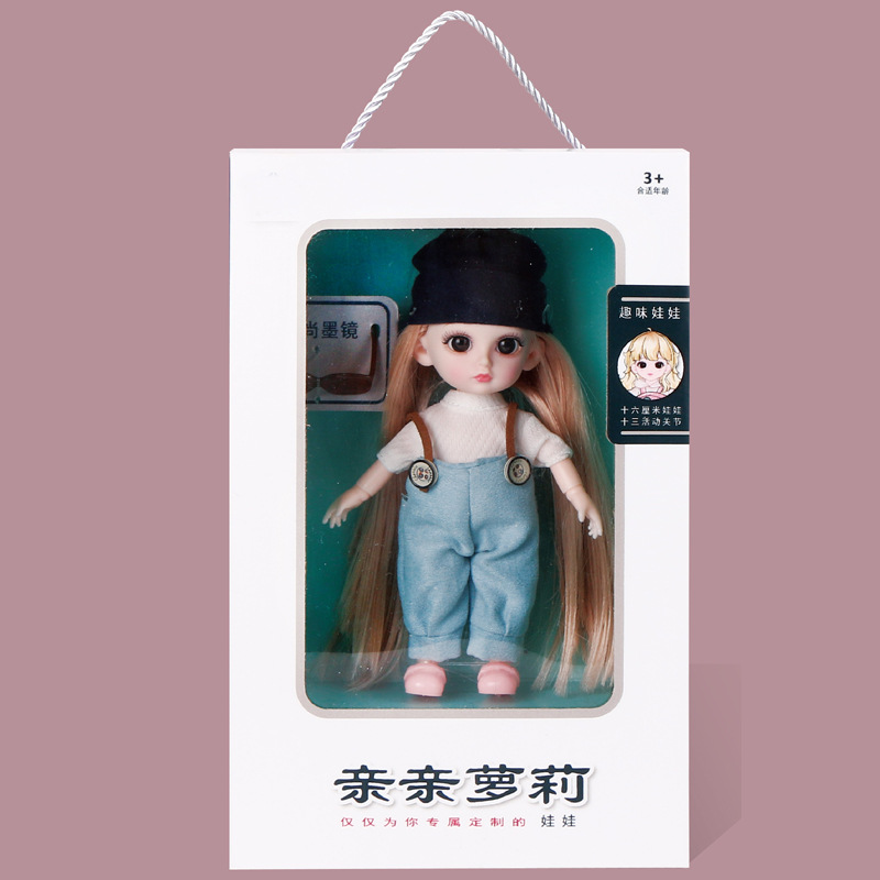 High-End Han Chinese Clothing Little Barbie Doll Doll Set Princess 3D Real Eye 6-Inch Doll Girl Toy