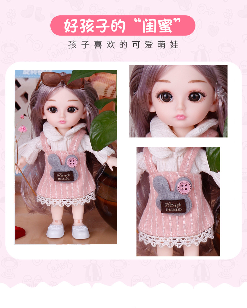 High-End Han Chinese Clothing Little Barbie Doll Doll Set Princess 3D Real Eye 6-Inch Doll Girl Toy High-End Han Chinese Clothing Little Barbie Doll Doll Set Princess 3D Real Eye 6-Inch Doll Girl Toy