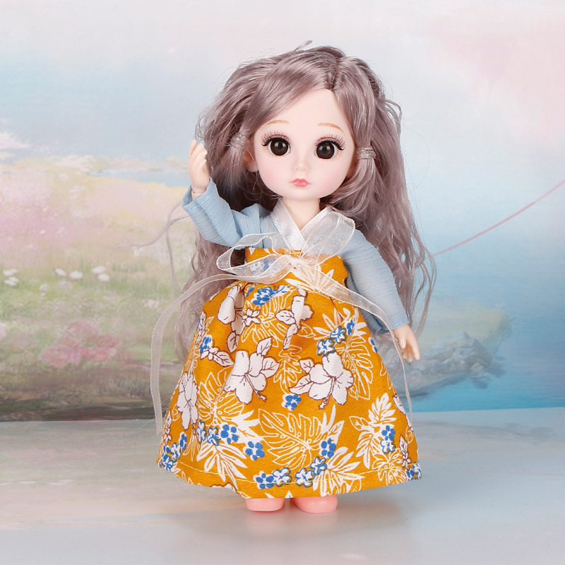 High-End Han Chinese Clothing Little Barbie Doll Doll Set Princess 3D Real Eye 6-Inch Doll Girl Toy High-End Han Chinese Clothing Little Barbie Doll Doll Set Princess 3D Real Eye 6-Inch Doll Girl Toy