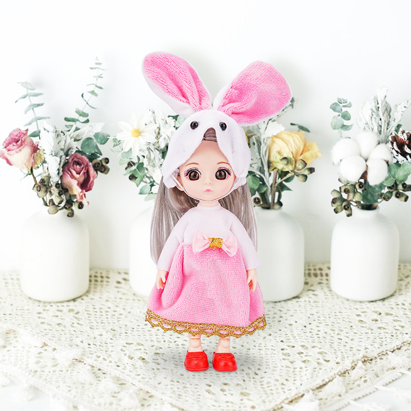 High-End Han Chinese Clothing Little Barbie Doll Doll Set Princess 3D Real Eye 6-Inch Doll Girl Toy High-End Han Chinese Clothing Little Barbie Doll Doll Set Princess 3D Real Eye 6-Inch Doll Girl Toy
