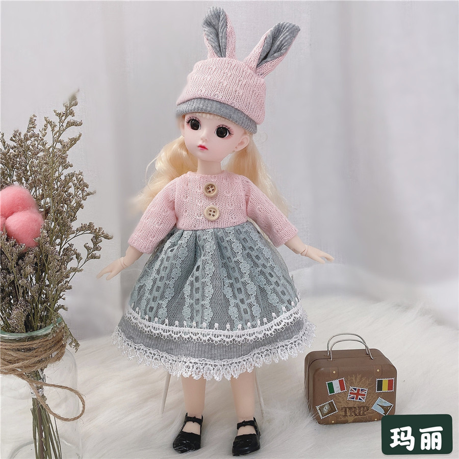 30cm Cute Barbie Doll Little Princess Set 3D Eyes 12 Joints 6 Points BJD Barbie 30cm Cute Barbie Doll Little Princess Set 3D Eyes 12 Joints 6 Points BJD Barbie