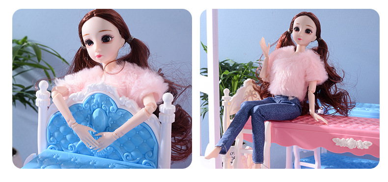 30cm Yati Barbie Doll Bunk Bed Model Accessories Building Blocks Assembled Girl Play House Toy Gift 30cm Yati Barbie Doll Bunk Bed Model Accessories Building Blocks Assembled Girl Play House Toy Gift