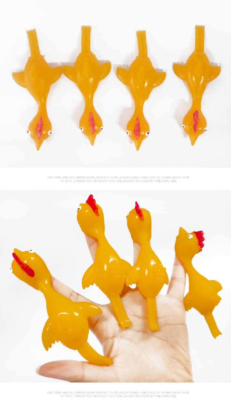 Douyin Same Style Vent Decompression Finger Flipping Turkey Launch Chicken Slingshot Toy Factory Direct Sales