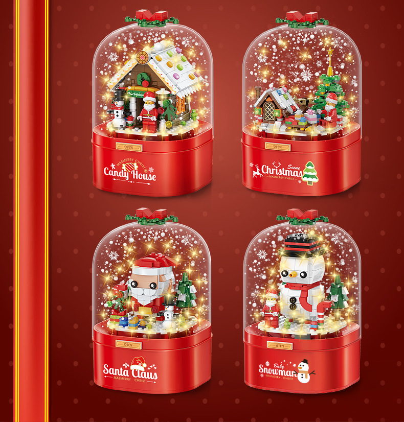 Compatible with Lego Assembled Building Blocks Snow Sweet House Light Rotating Music Box Christmas Tree Building Blocks Christmas Gift Compatible with Lego Assembled Building Blocks Snow Sweet House Light Rotating Music Box Christmas Tree Building Blocks Christmas Gift