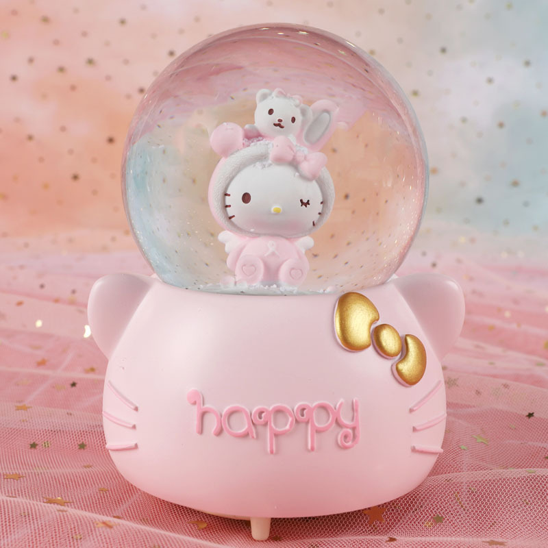 KT Music Box Glass Crystal Ball Music Box Student Boys and Girls Couple Boutique Wenxian Store Creative Gifts KT Music Box Glass Crystal Ball Music Box Student Boys and Girls Couple Boutique Wenxian Store Creative Gifts