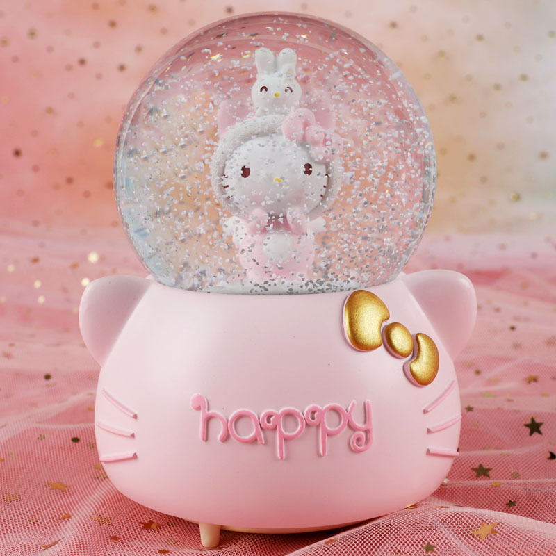 KT Music Box Glass Crystal Ball Music Box Student Boys and Girls Couple Boutique Wenxian Store Creative Gifts KT Music Box Glass Crystal Ball Music Box Student Boys and Girls Couple Boutique Wenxian Store Creative Gifts