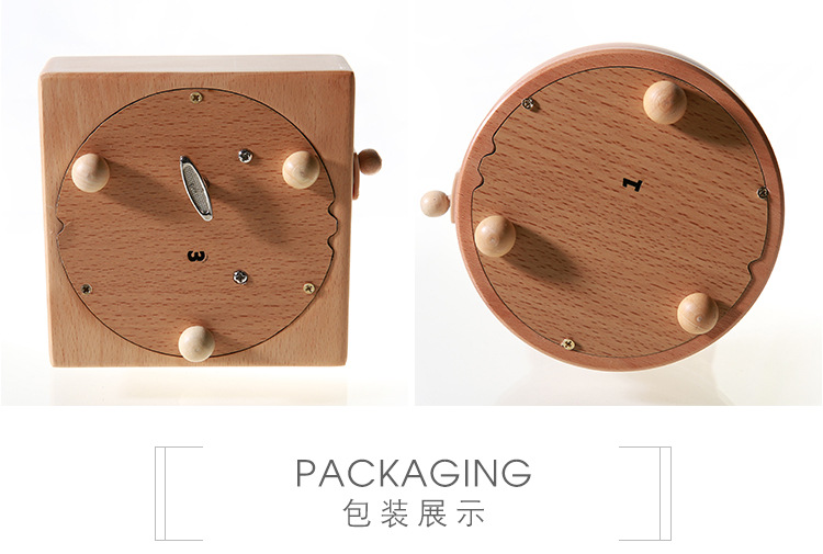 Cross-Border Amazon Spot Dancing Angel Wooden Craftwork Decoration Sky City Solid Wood Music Box Music Box