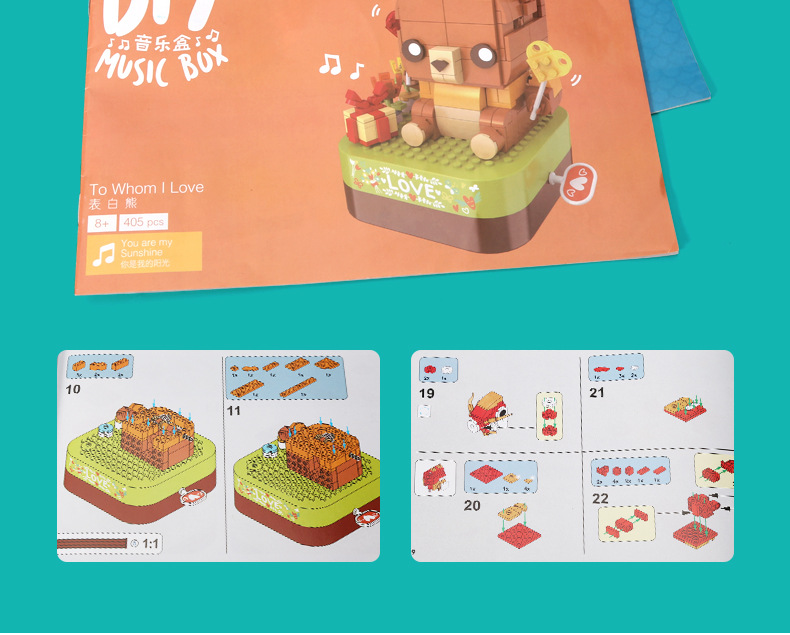 Jiaqi Building Blocks Music Box Creative Decoration Assembly Street View Building Blocks Christmas Holiday Gift Valentine's Day Trendy Toys Jiaqi Building Blocks Music Box Creative Decoration Assembly Street View Building Blocks Christmas Holiday Gift Valentine's Day Trendy Toys