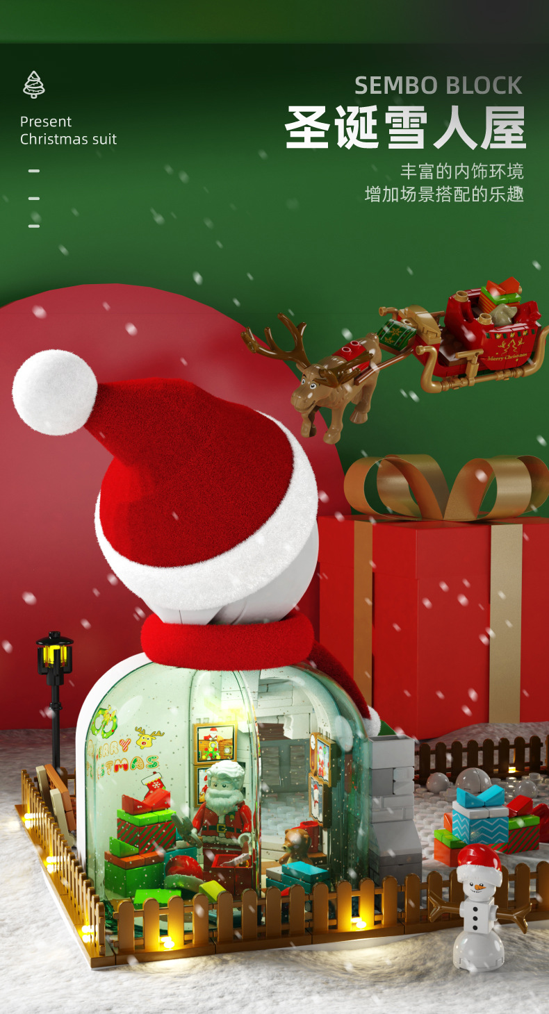 Baby SEMP Christmas Tree Compatible with Lego Light Street View Music Box Assembling Building Blocks Children's Toys Holiday Gifts Wholesale Baby SEMP Christmas Tree Compatible with Lego Light Street View Music Box Assembling Building Blocks Children's Toys Holiday Gifts Wholesale