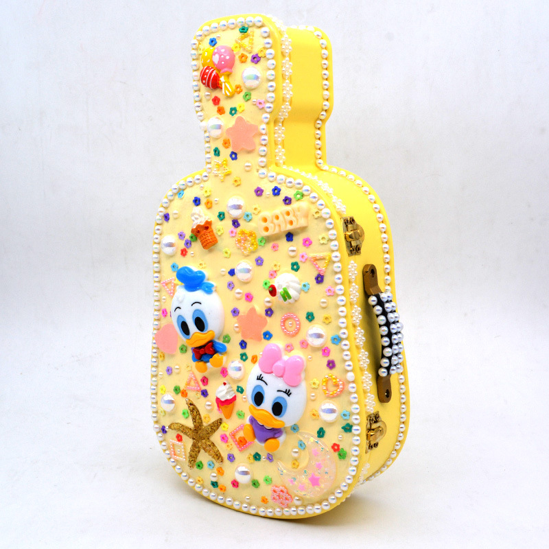 Violin Music Box Material Package Cream Glue Accessories Assembling Guitar Music Box Making Children&#039;s Handmade DIY