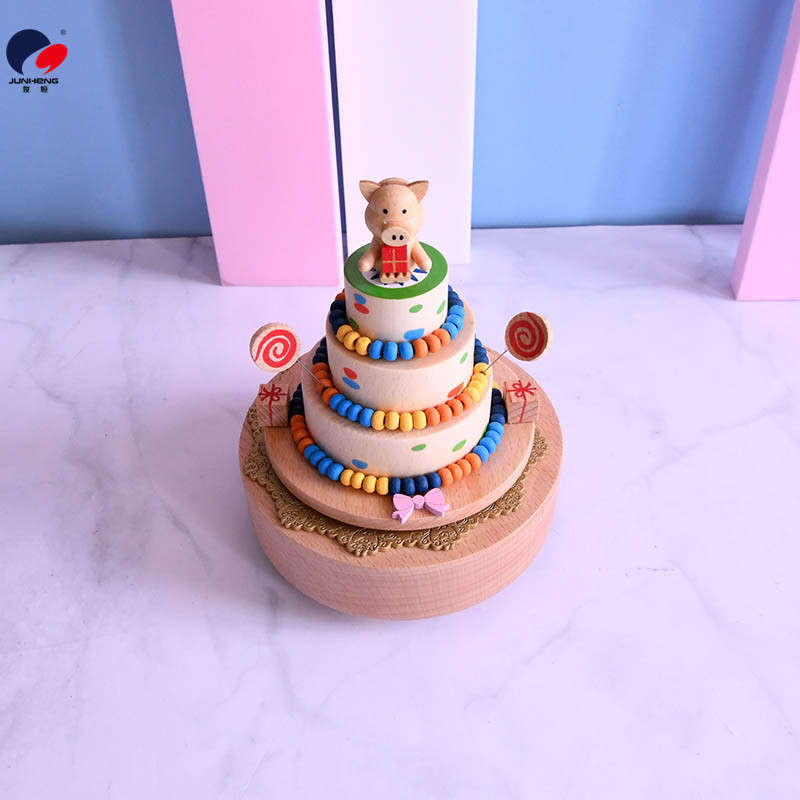 Cat's Sky City Wooden Music Box Clockwork Music Box Birthday Gift Gift for Bestie Girls Rotating Cute